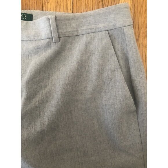 Lauren Ralph Lauren Size 14 Andover Pants Gray Wool Blend Stretch - Picture 4 of 7